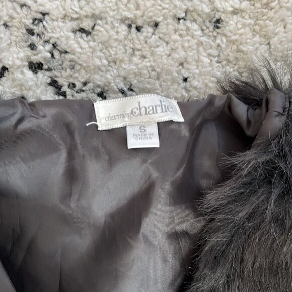 Faux Fur Gray Vest from Charming Charlie - Picture 6 of 8